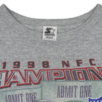 Starter (NFL) - Atlanta Falcons Super Bowl XXXIII Champions T-Shirt 1998 Medium Vintage Retro Football