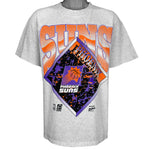 NBA (Zubaz) - Grey Phoenix Suns T-Shirt 1990s Large