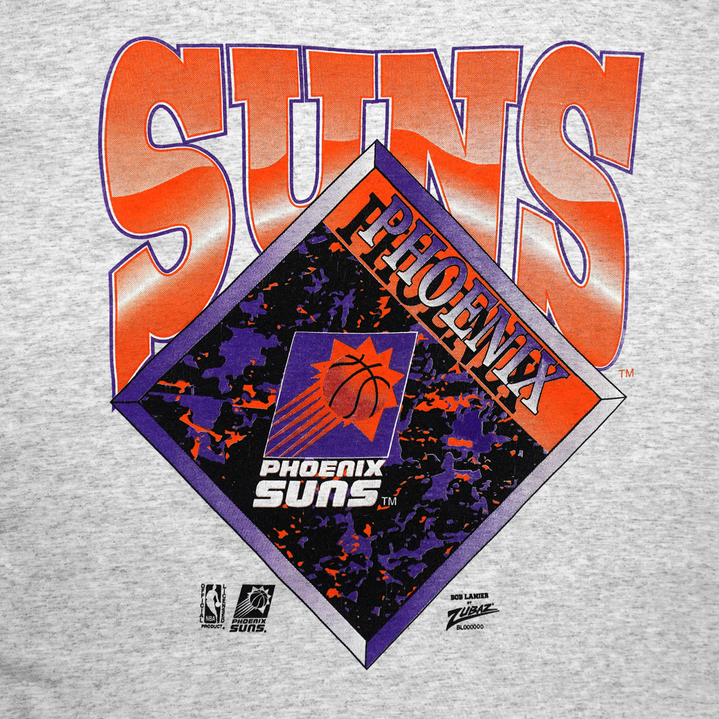 NBA (Zubaz) - Grey Phoenix Suns T-Shirt 1990s Large Vintage Retro Basketball