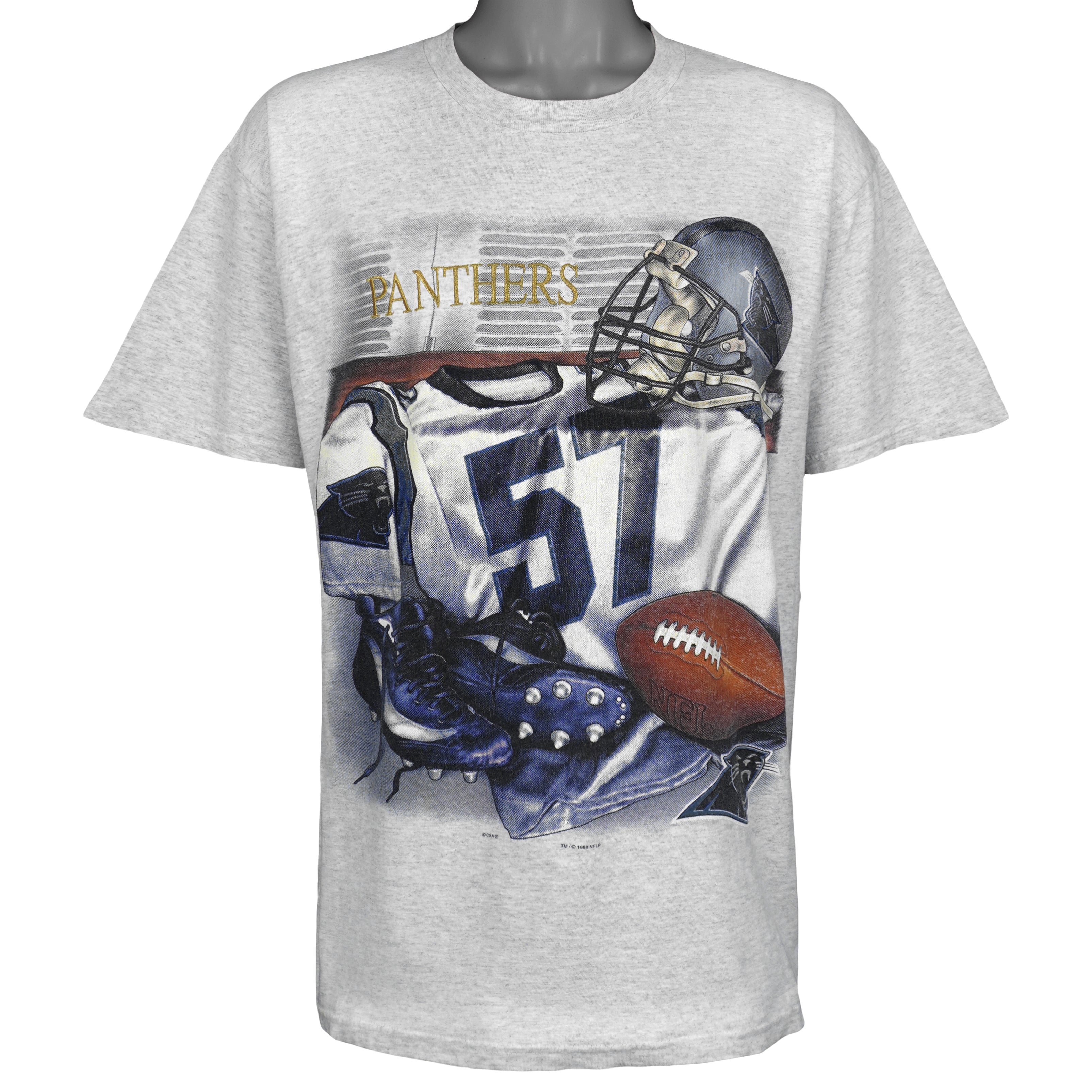 NFL (CSA) - Carolina Panthers Locker Room T-Shirt 1998 Large Vintage Retro Football