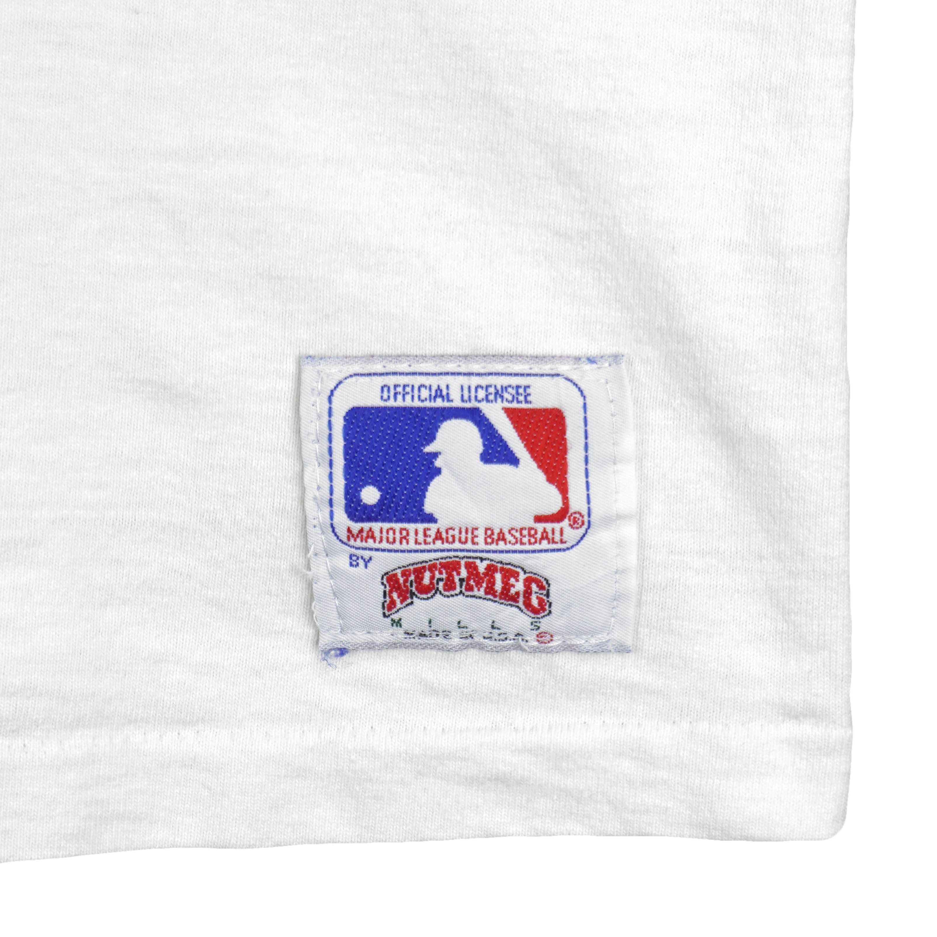 MLB (Nutmeg) - Pittsburgh Pirates National League East Spell-Out T-Shirt 1992 X-Large Vintage Retro Baseball