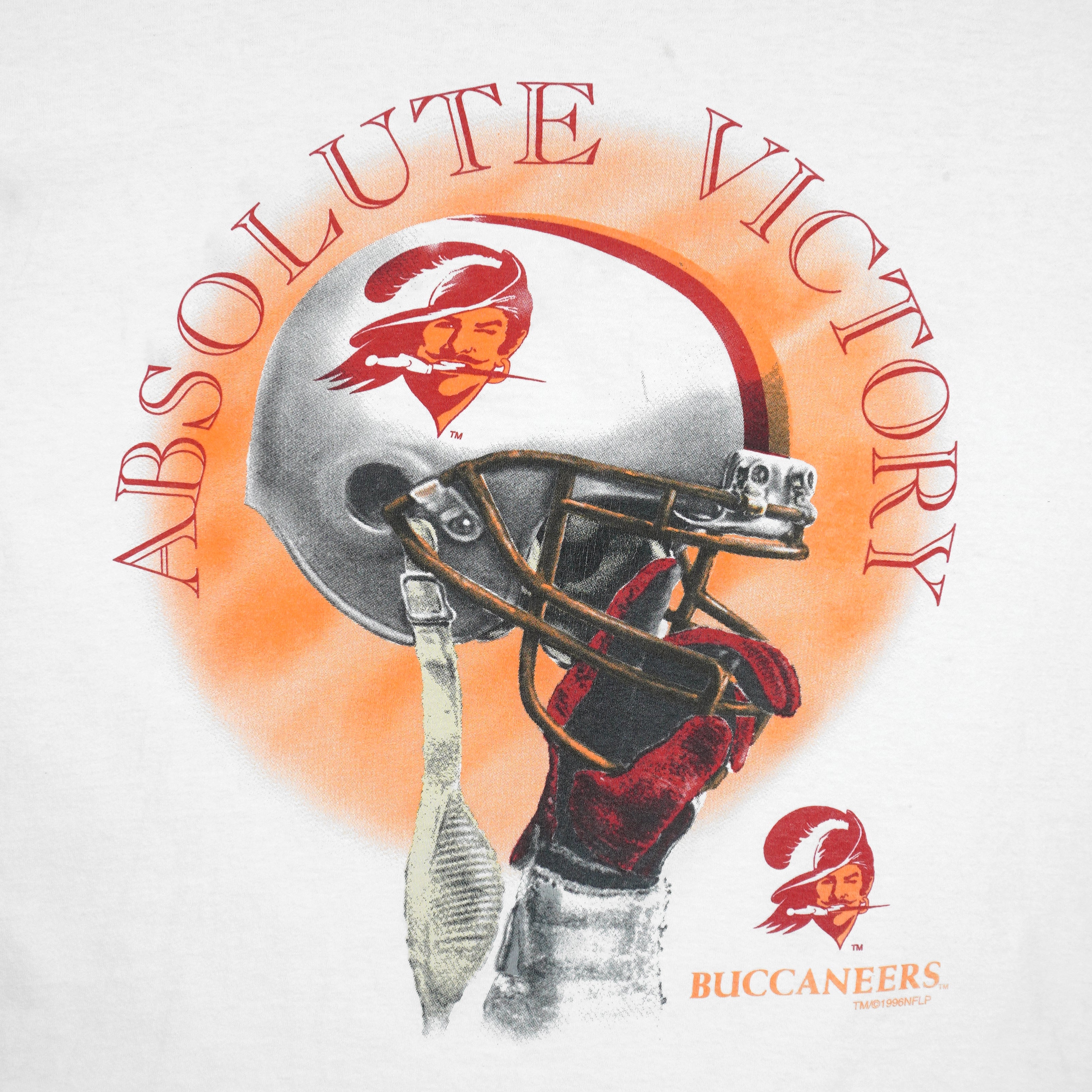 NFL - Tampa Bay Buccaneers Absolute Victory Helmet T-Shirt 1996 X-Large Vintage Retro Football