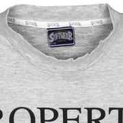 Vintage CFL (Softwear) - Property of Edmonton Eskimos Football Club T-Shirt 1992 X-Large in gray