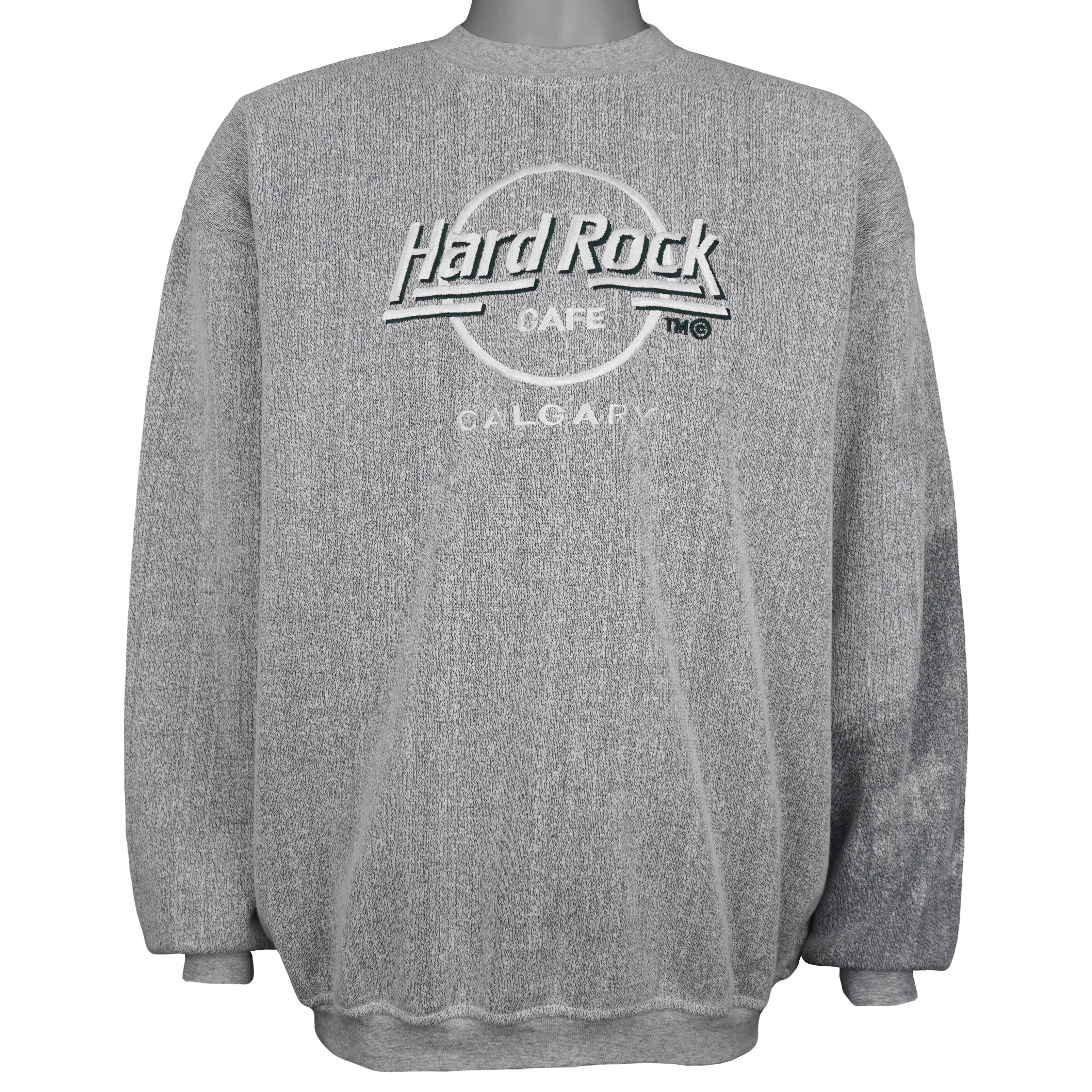 Vintage - Hard Rock Cafe Calgary Crew Neck Sweatshirt 1990s X-Large Vintage Retro