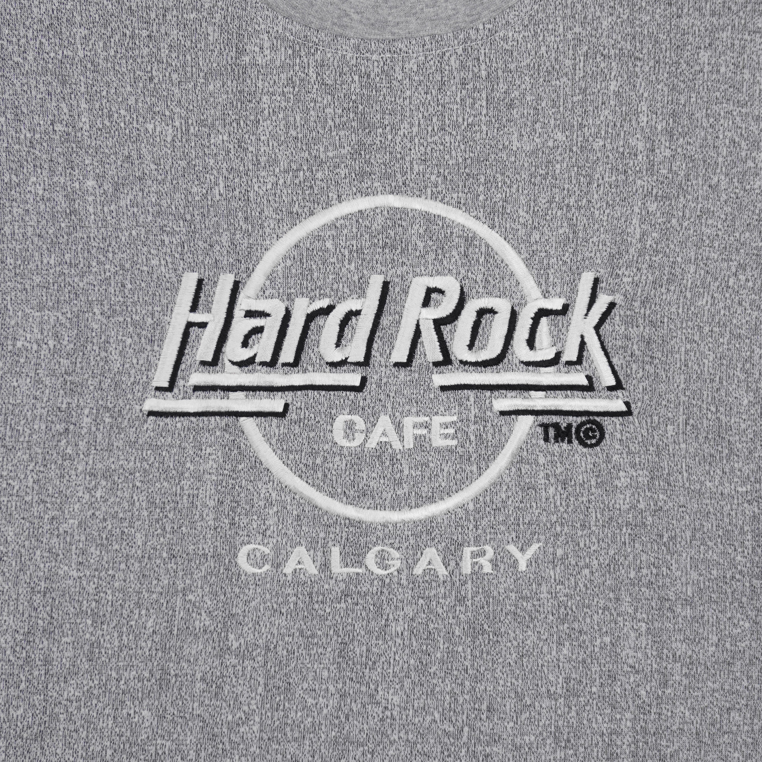 Vintage - Hard Rock Cafe Calgary Crew Neck Sweatshirt 1990s X-Large Vintage Retro