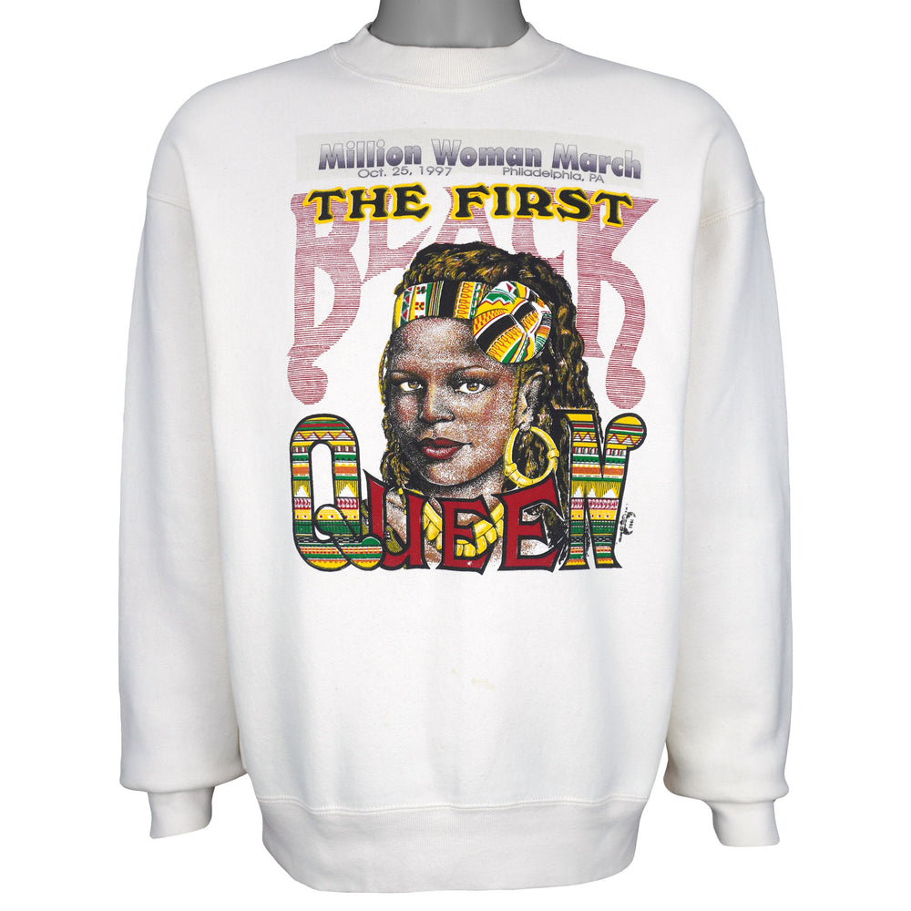 Vintage - Million Woman March Crew Neck Sweatshirt 1997 Large Vintage Retro