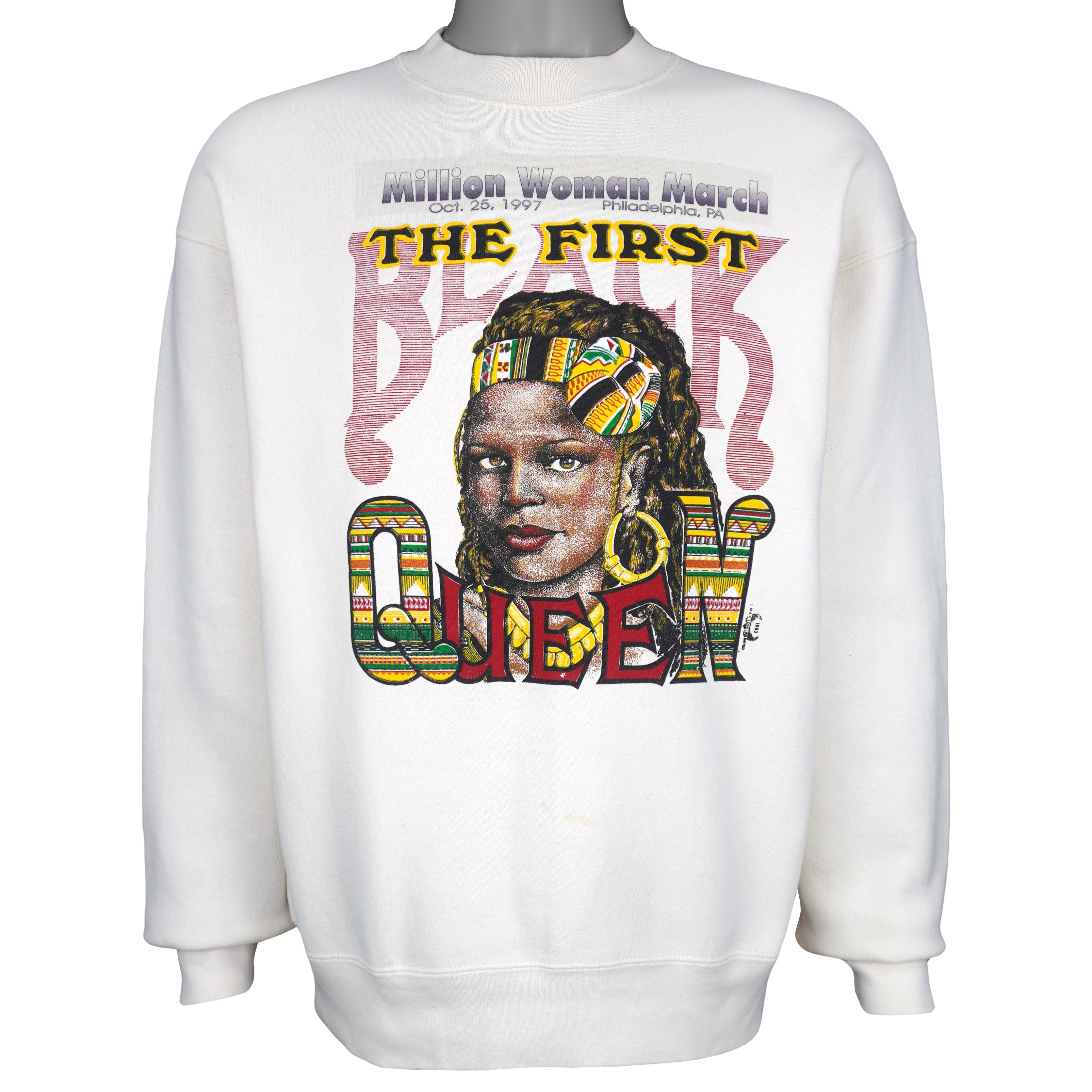 Vintage - Million Woman March Crew Neck Sweatshirt 1997 Large Vintage Retro