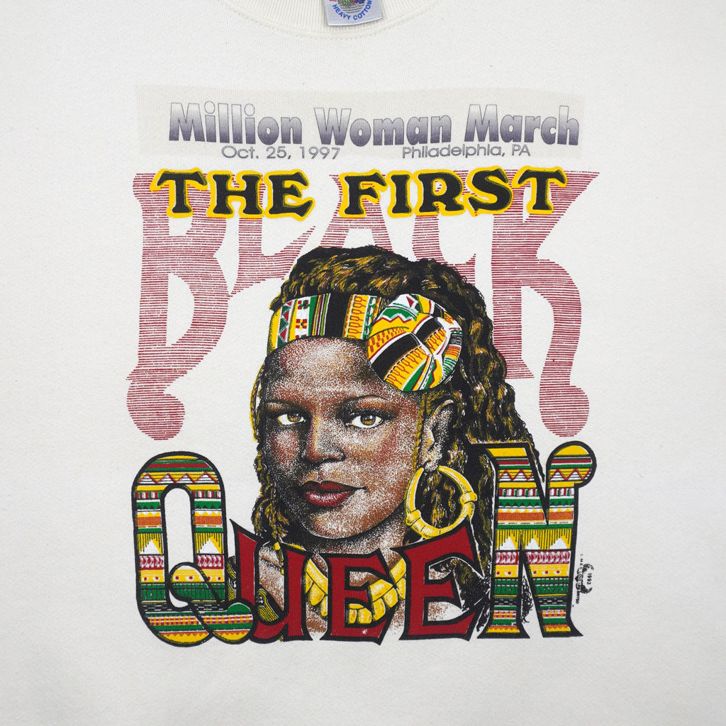 Vintage - Million Woman March Crew Neck Sweatshirt 1997 Large Vintage Retro