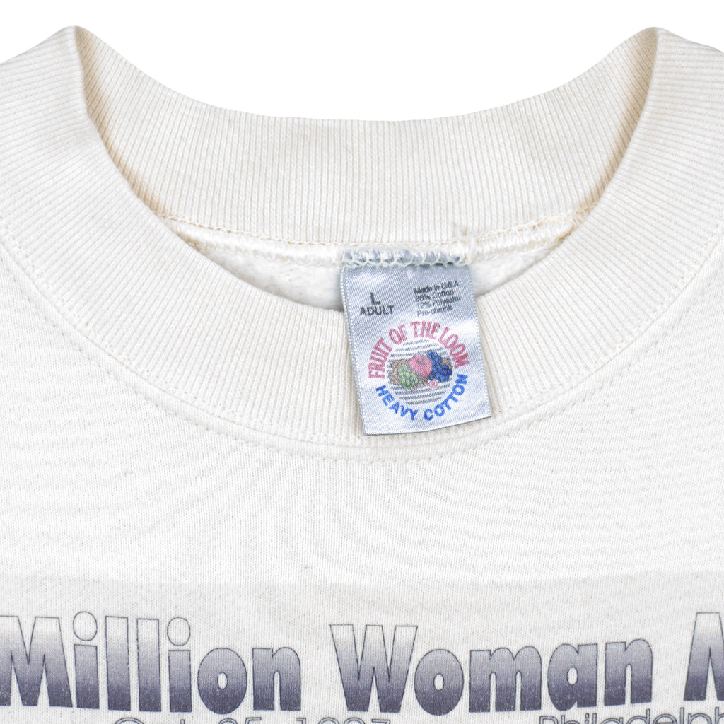Vintage - Million Woman March Crew Neck Sweatshirt 1997 Large Vintage Retro