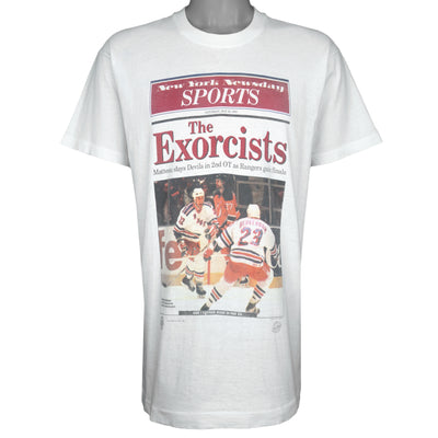NHL - New York Rangers The Exorcists Front Pages T-Shirt 1994 Large