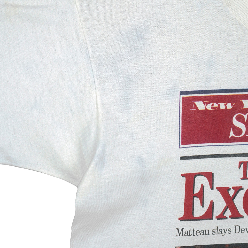 NHL - New York Rangers The Exorcists Front Pages T-Shirt 1994 Large Vintage Retro Hockey