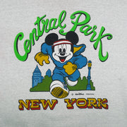Disney - Mickey Mouse Central Park New York Hooded Sweatshirt 1990s Medium Vintage Retro