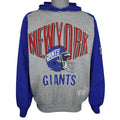Vintage NFL - New York Giants Hooded Sweatshirt 1980s Large in blue and gray