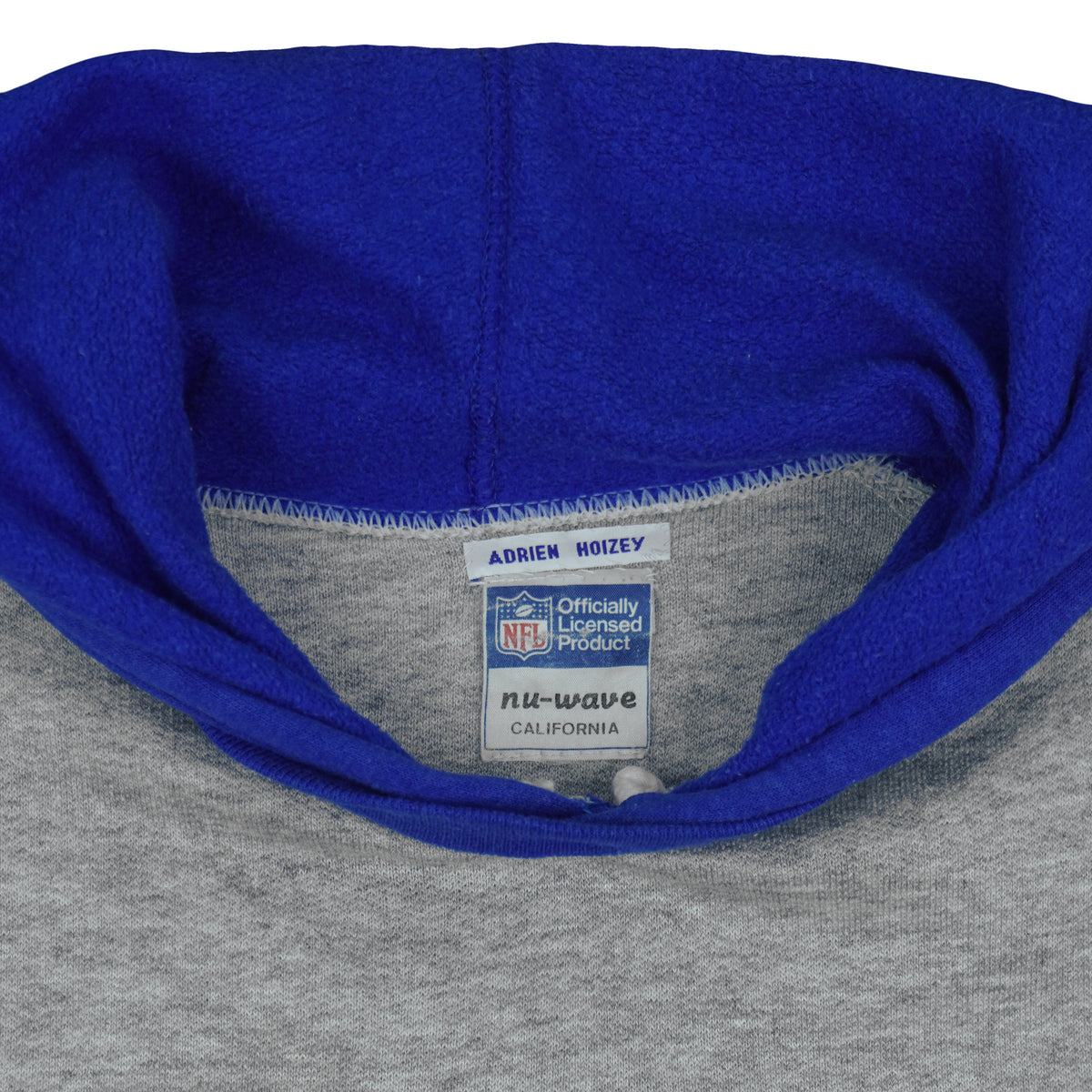 Vintage NFL - New York Giants Hooded Sweatshirt 1980s Large in blue and gray