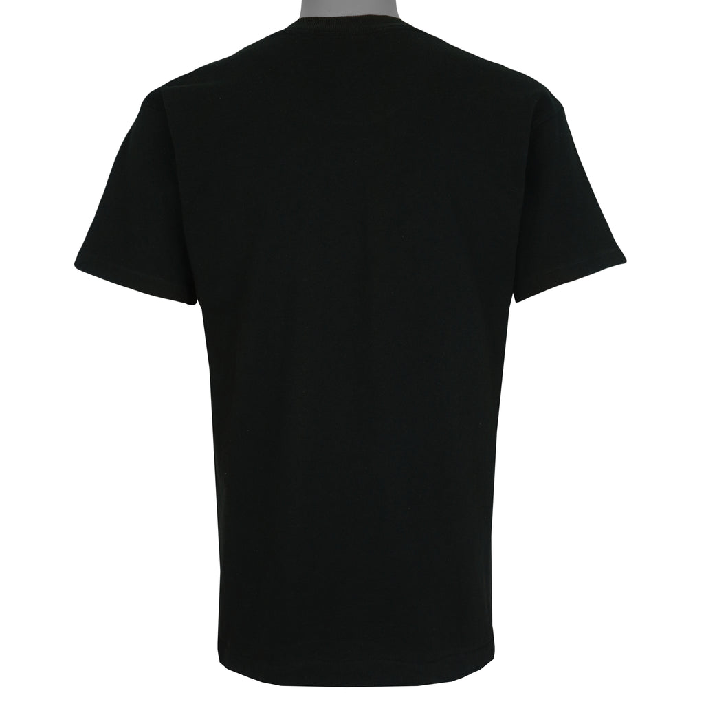 NFL (Salem) - Atlanta Falcons Real Men Wear Black T-Shirt 1990 Large Vintage Retro Football