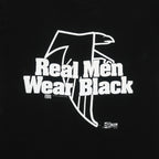 NFL (Salem) - Atlanta Falcons Real Men Wear Black T-Shirt 1990 Large Vintage Retro Football