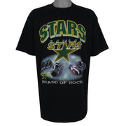 NHL (Try) - Dallas Stars Brand of Hockey T-Shirt 1990s X-Large Vintage Retro Hockey