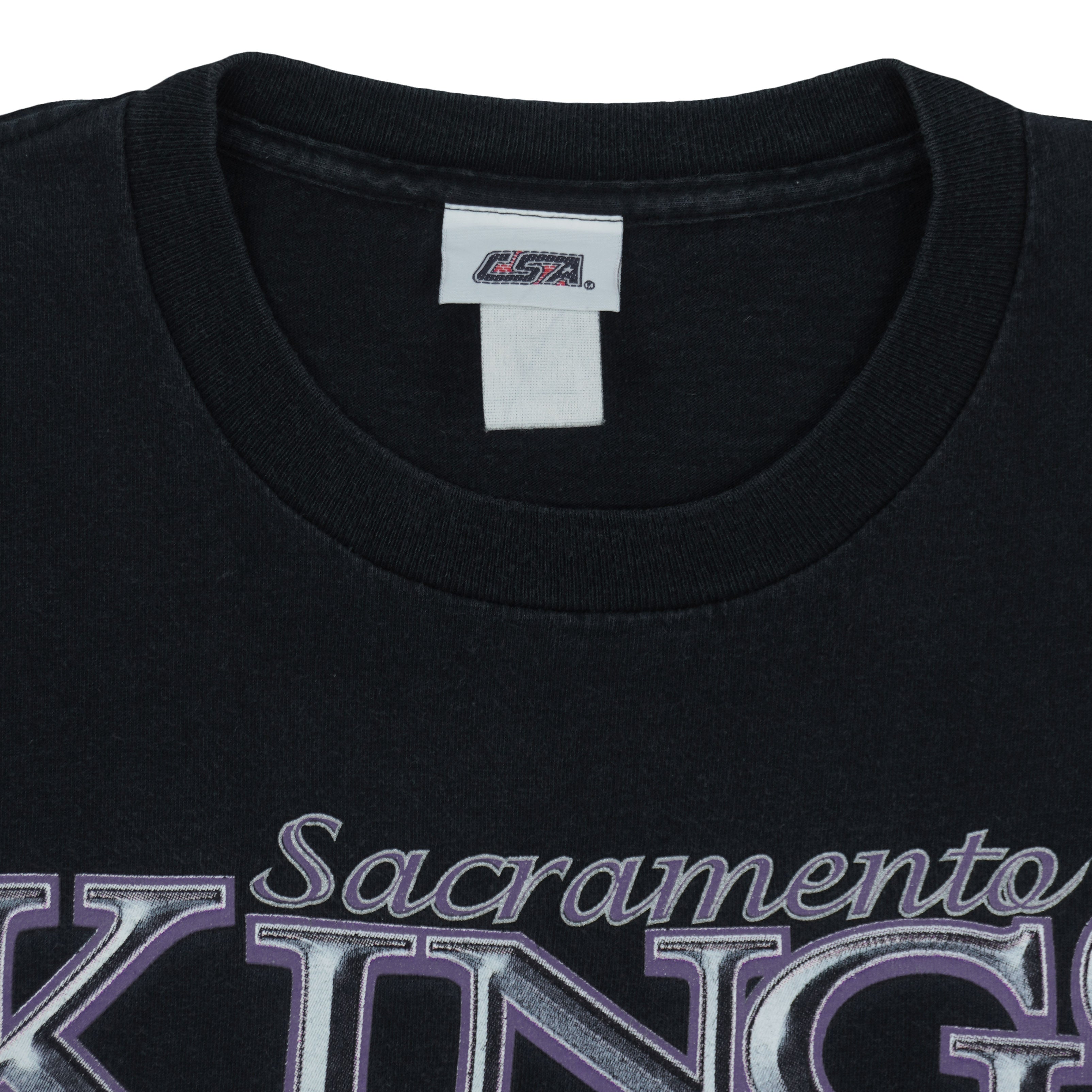 NBA (CSA) - Sacramento Kings Basketball T-Shirt 1990s Large Vintage Retro Basketball