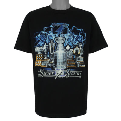 NHL (Lee Sport) - Tampa Bay Lightning Silver Season T-Shirt 2004 Large