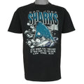 NHL (Stedman) - San Jose Sharks Ice Breakout T-Shirt 1990s Large Vintage Retro Hockey