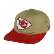 Opposite side of the khaki Chiefs hat and red brim