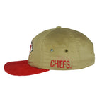 Embroidered Chiefs lettering on the side of the crown