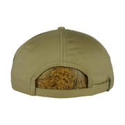 Rear buckle strap on the khaki Chiefs hat