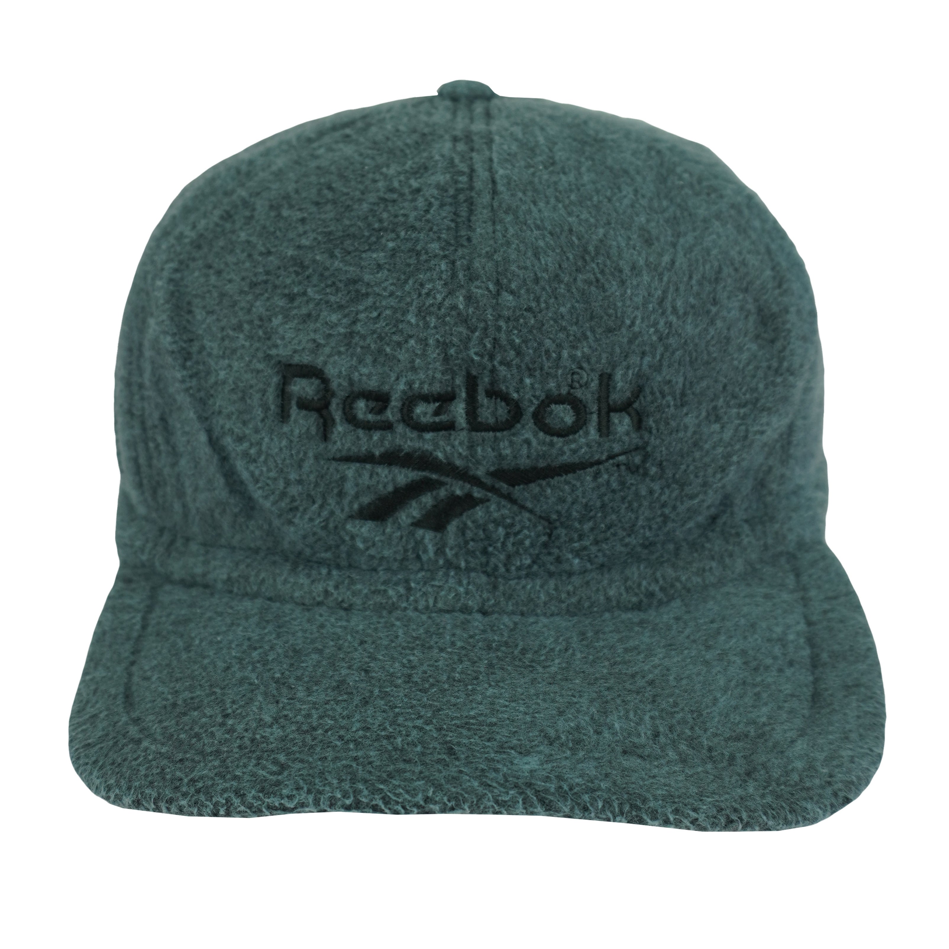 Reebok - Grey Fleece Fitted Hat 1990s Vintage Retro