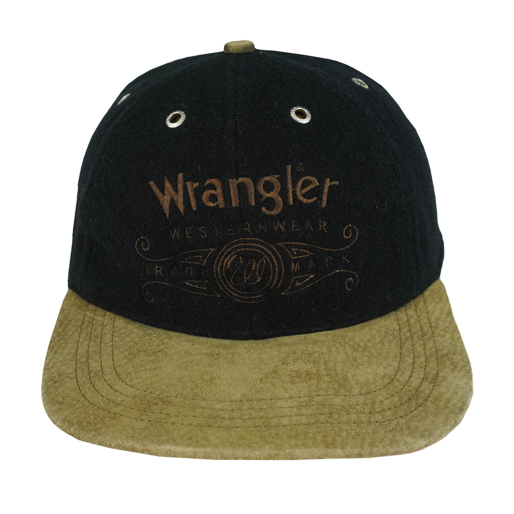 Wrangler - Westernwear Spell-Out Strapback Hat 1990s OSFA Vintage Retro