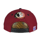 Vintage NCAA (The Game) - Florida State University Snapback Hat 1990s OSFA in black and red and yellow