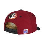 Vintage NCAA (The Game) - Florida State University Snapback Hat 1990s OSFA in black and red and yellow