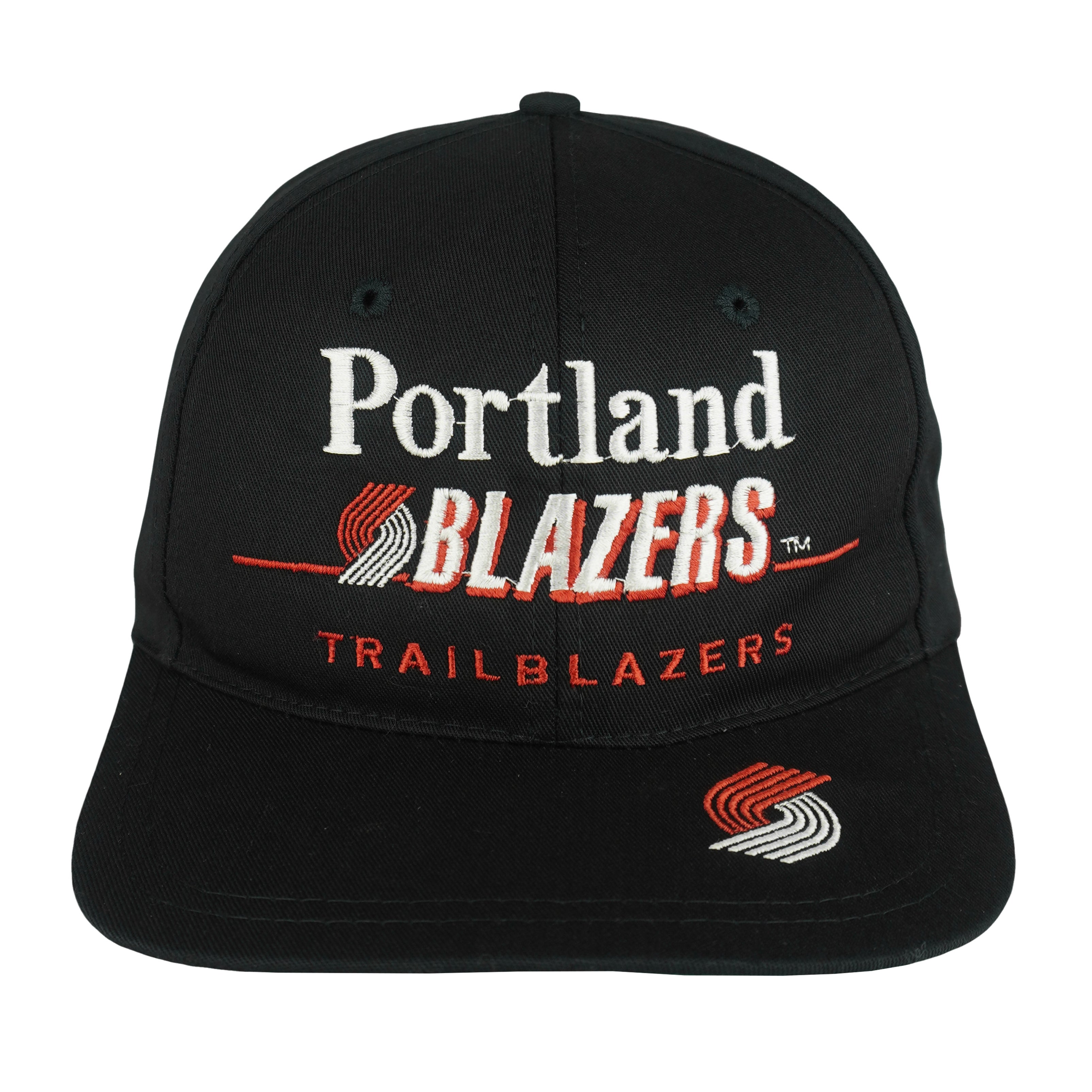 NBA (Twins) - Portland Blazers Snapback Hat 1990s OSFA Vintage Retro Basketball 