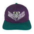 NHL (Annco) - Mighty Ducks Embroidered Snapback Hat 1990s OSFA Vintage Retro Hockey