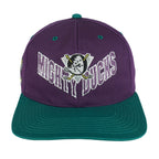 NHL (Annco) - Mighty Ducks Embroidered Snapback Hat 1990s OSFA Vintage Retro Hockey