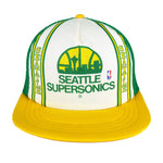NBA - Seattle SuperSonics Mesh Snapback Hat 1990s OSFA Vintage Retro Basketball