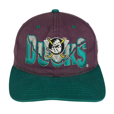 NHL - Mighty Ducks Embroidered Snapback Hat 1990s OSFA
