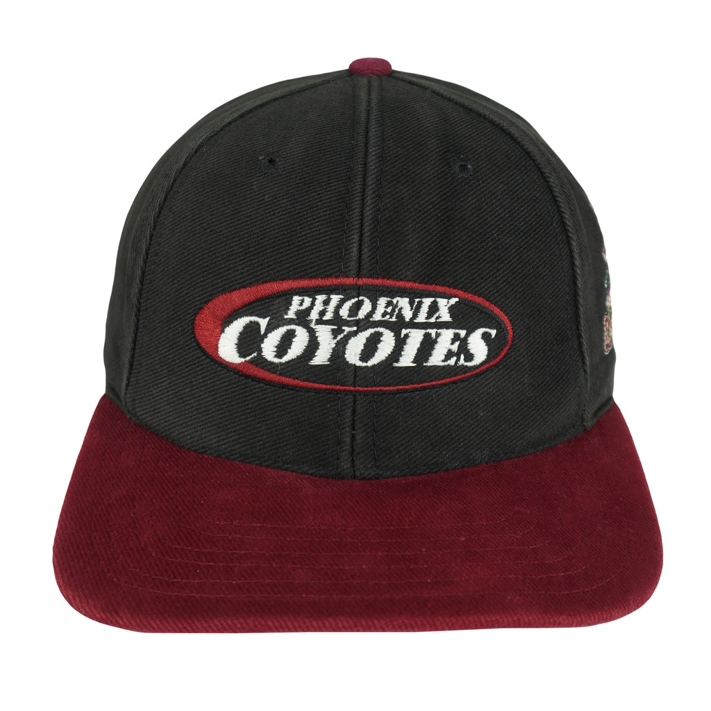 NHL (Twins) - Phoenix Coyotes Big Spell-Out Snapback Hat 1990s OSFA Vintage Retro Hockey
