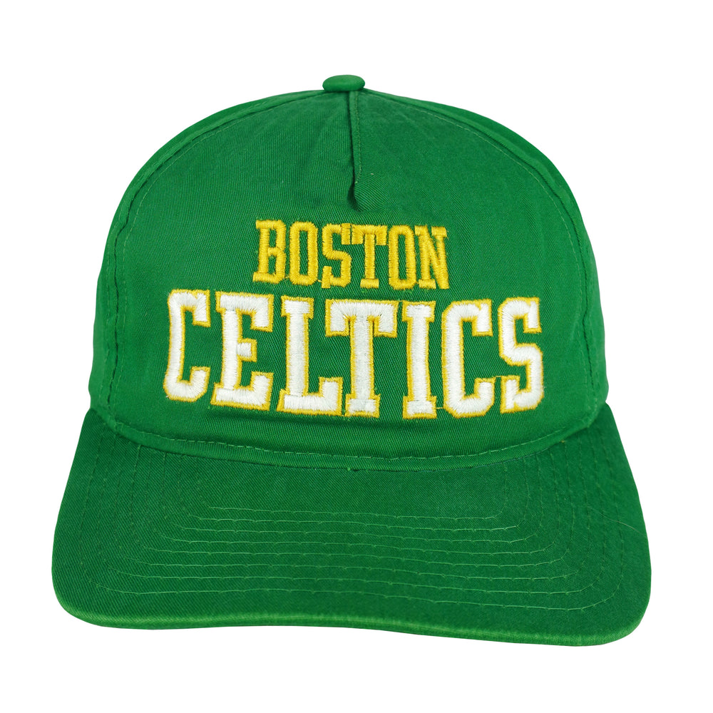 NBA (The Sideliner) - Boston Celtics Big Spell-Out Snapback Hat 1990s OSFA Vintage Retro Basketball