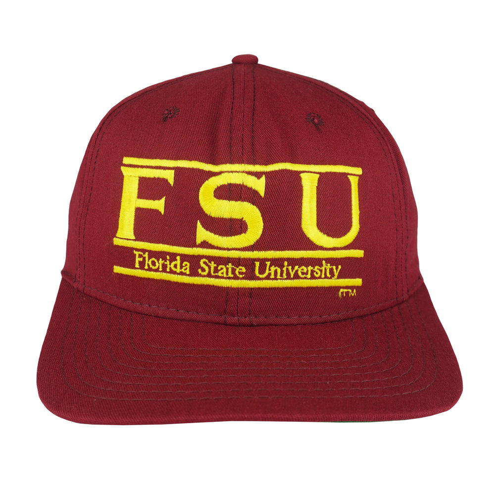 NCAA (The Game) - Red FSU Florida State University Snapback Hat 1990s OSFA Vintage Retro