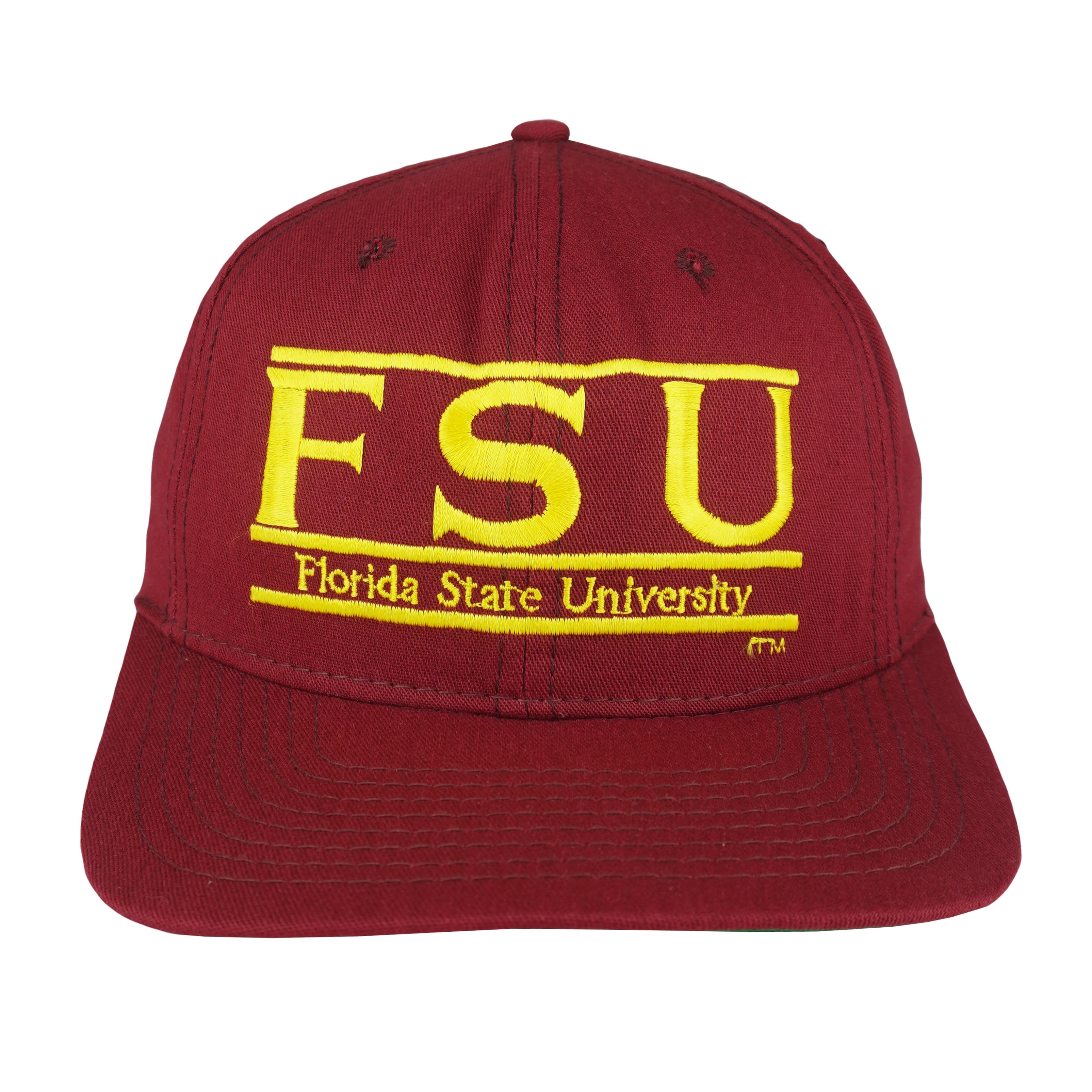 NCAA (The Game) - Red FSU Florida State University Snapback Hat 1990s OSFA Vintage Retro