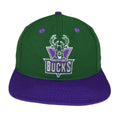 NBA (Logo 7) - Milwaukee Bucks Embroidered Snapback Hat 1990s OSFA Vintage Retro Basketball