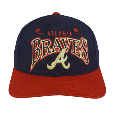 MLB (The Game) - Atlanta Braves Spell-Out Snapback Hat 1990s OSFA