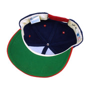 MLB (The Game) - Atlanta Braves Spell-Out Snapback Hat 1990s OSFA Vintage Retro Baseball