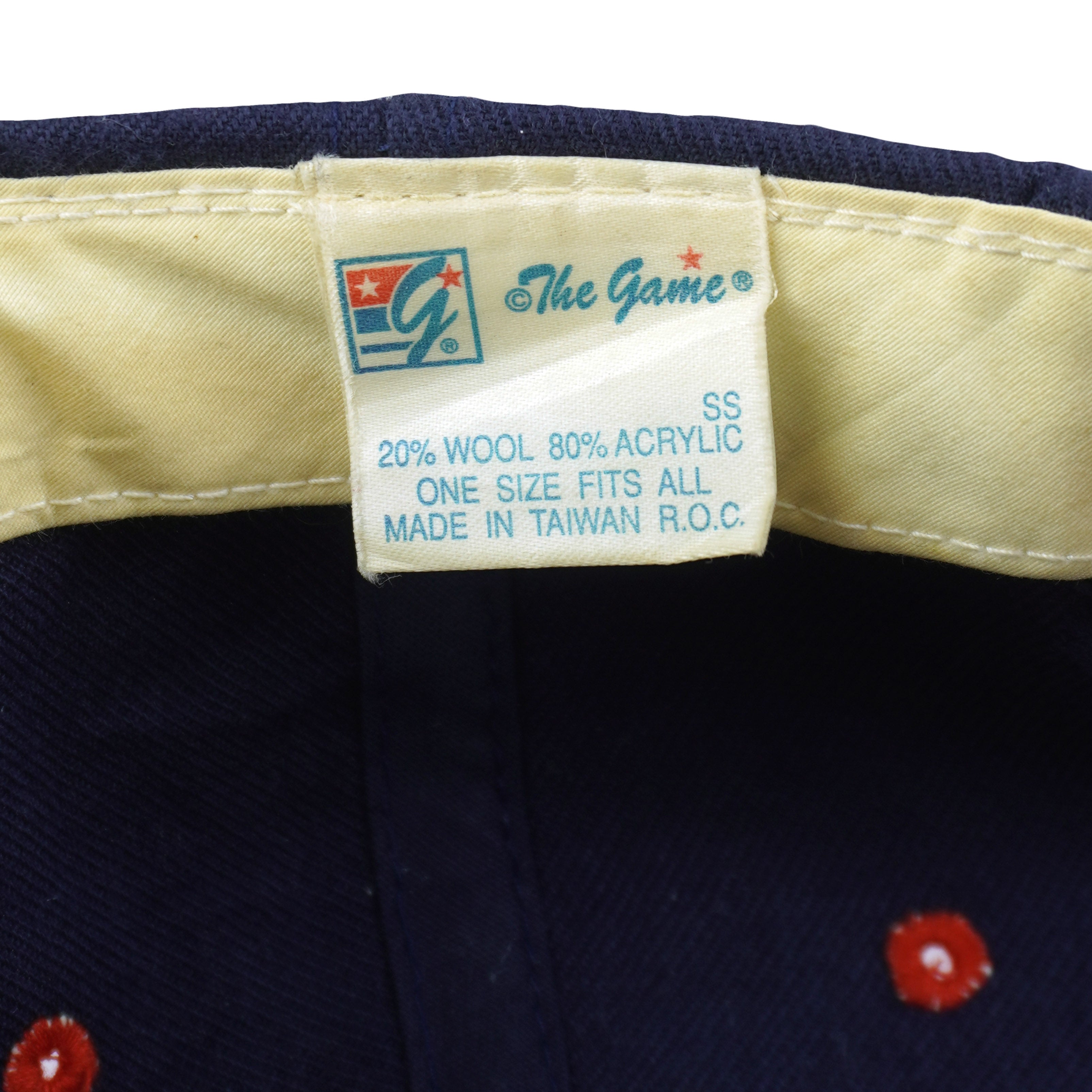 MLB (The Game) - Atlanta Braves Spell-Out Snapback Hat 1990s OSFA Vintage Retro Baseball