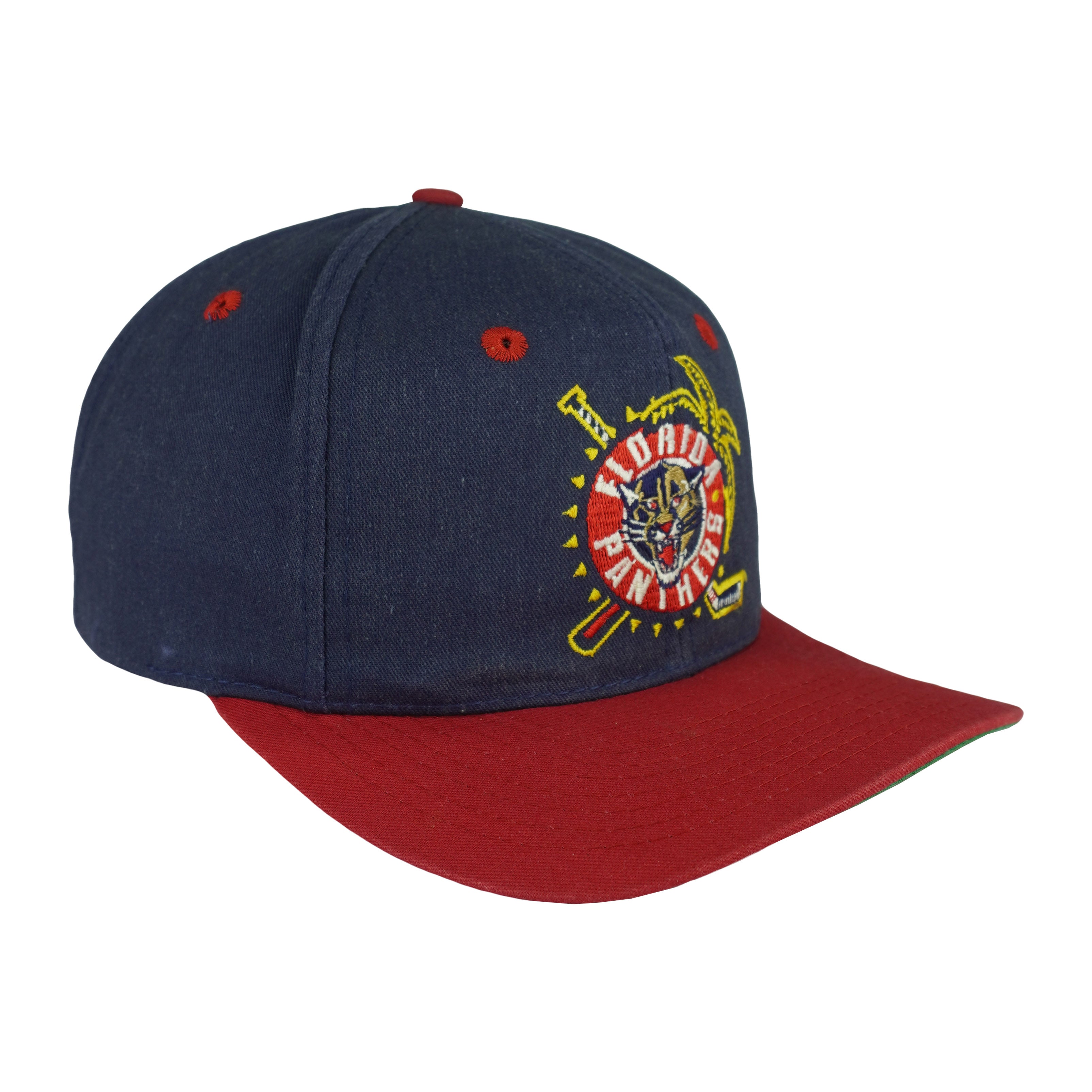 NHL (Front Row) - Florida Panthers Snapback Hat 1990s OSFA Vintage Retro Hockey