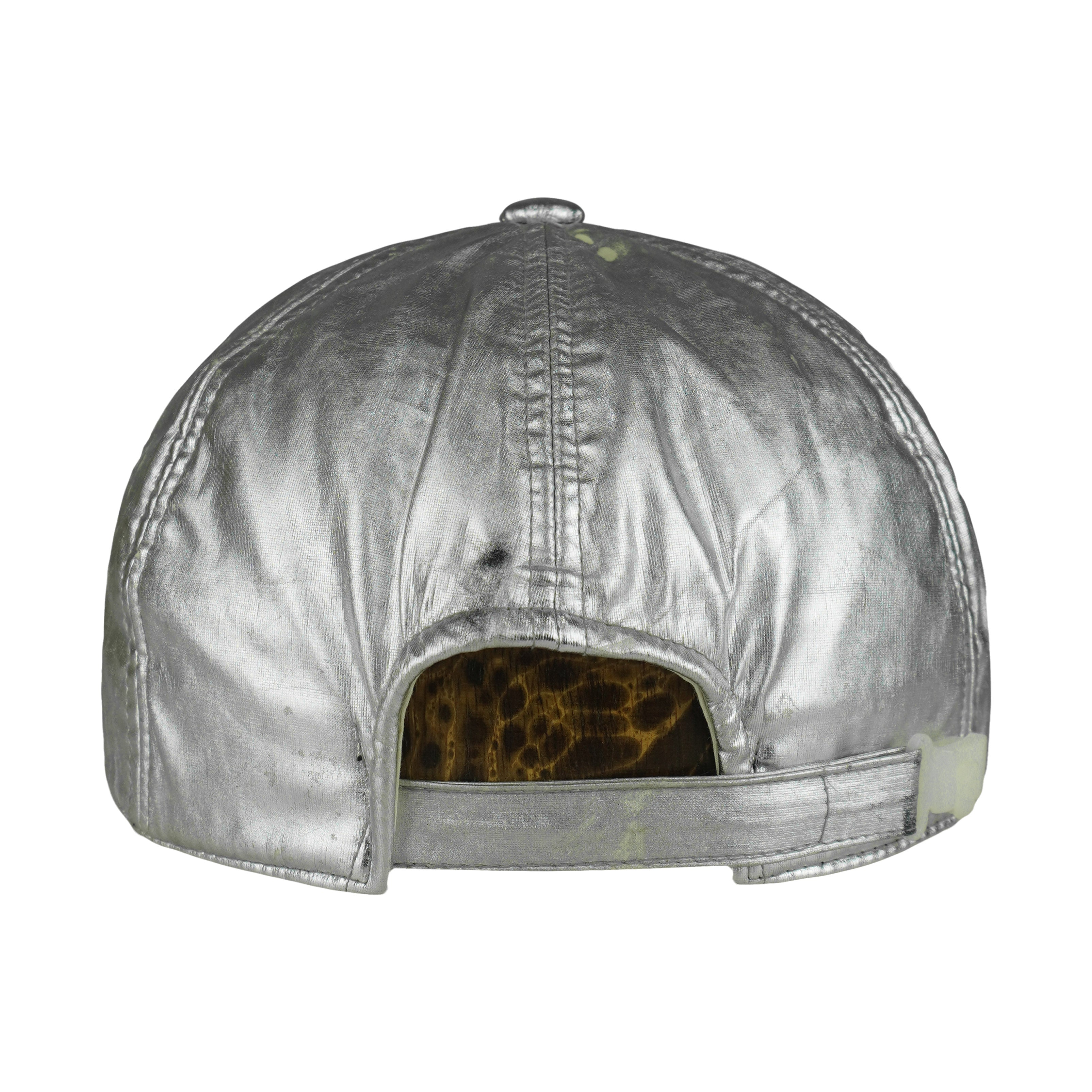Vintage (Ellesse) - Metallic Silver Jewel Strapback Hat 1990s OSFA Vintage Retro