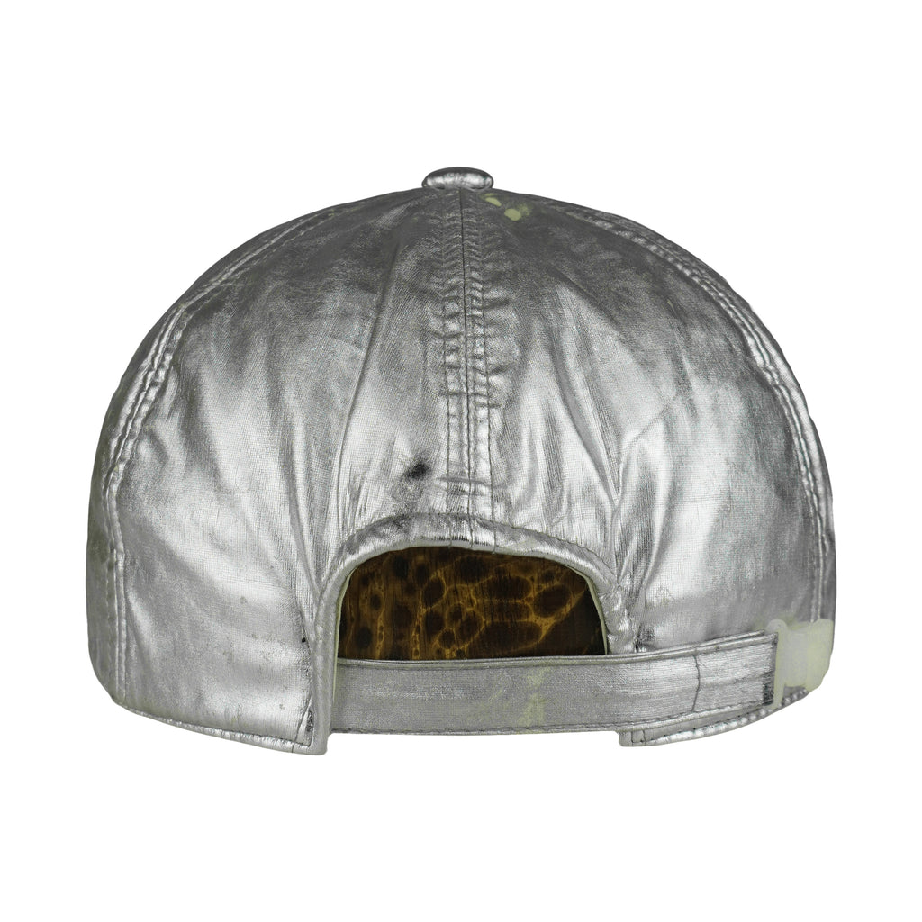 Vintage (Ellesse) - Metallic Silver Jewel Strapback Hat 1990s OSFA Vintage Retro