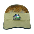 Khaki Rockies visor with embroidered mountain and baseball logo