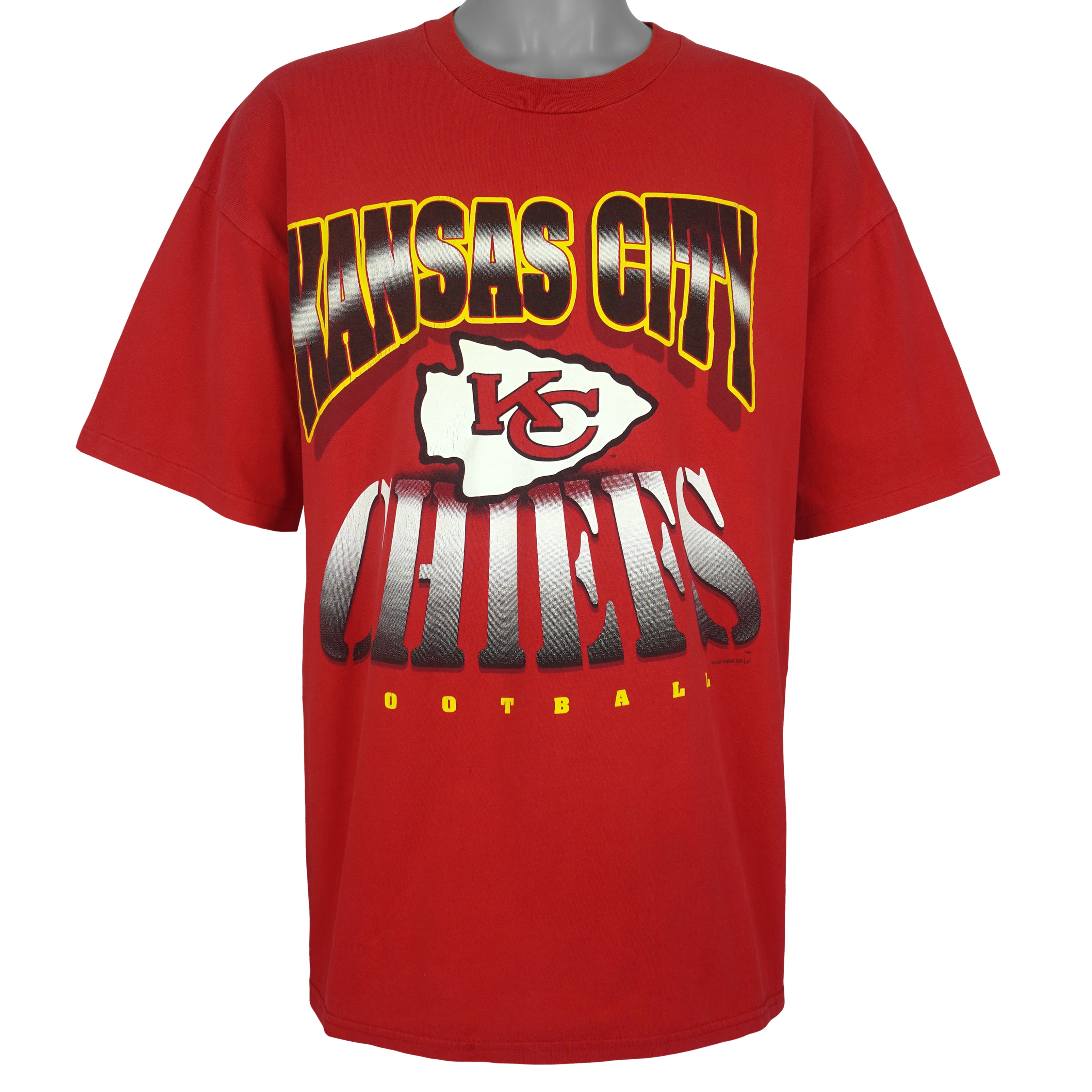 NFL (Hanes) - Kansas City Chiefs Football T-Shirt 1995 XX-Large Vintage Retro Football