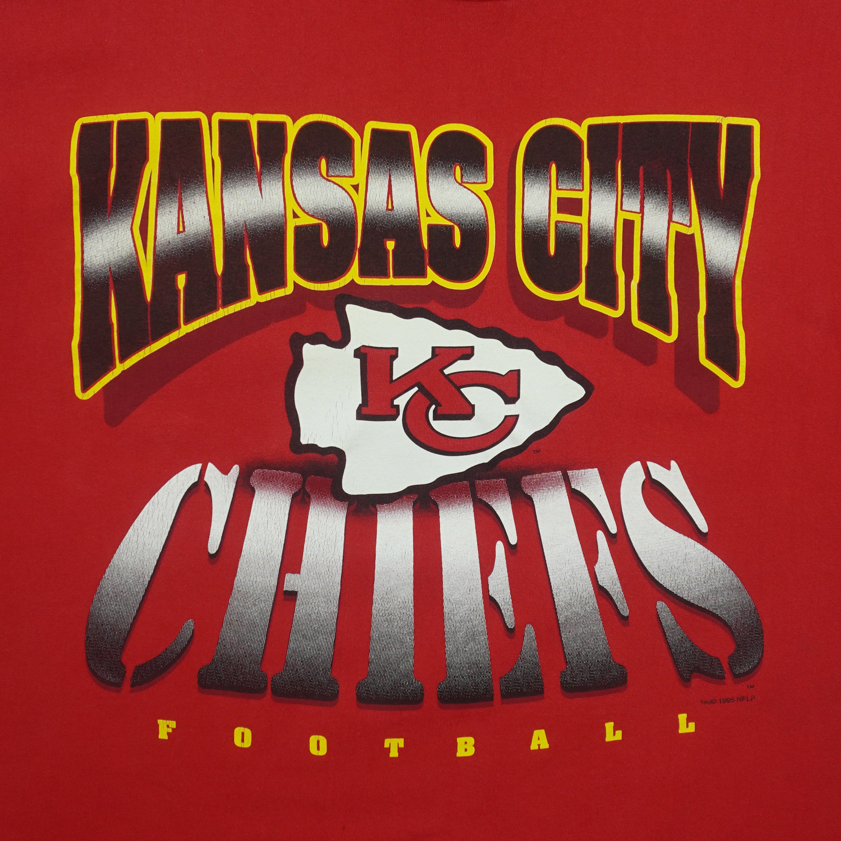 NFL (Hanes) - Kansas City Chiefs Football T-Shirt 1995 XX-Large Vintage Retro Football